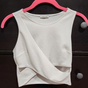 Zara White Crop Top